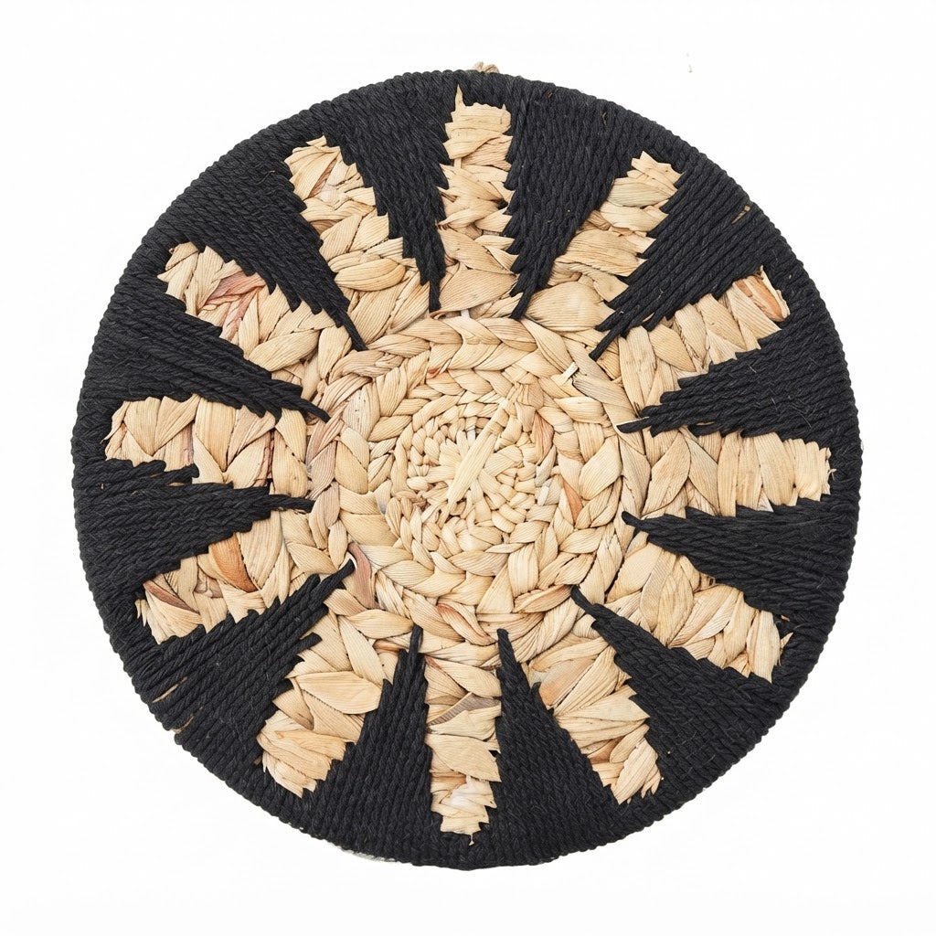 Wabi-Sabi Handwoven Rattan Wall Hanging | Boho Wicker Wall Decor for Living Room, Dining Room, Bedroom & Entryway
