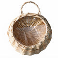 Farmhouse Woven Wall Hanging Planter Basket | Rattan & Seagrass Flower Pot Holder for Pothos, Succulents & Hanging Plants