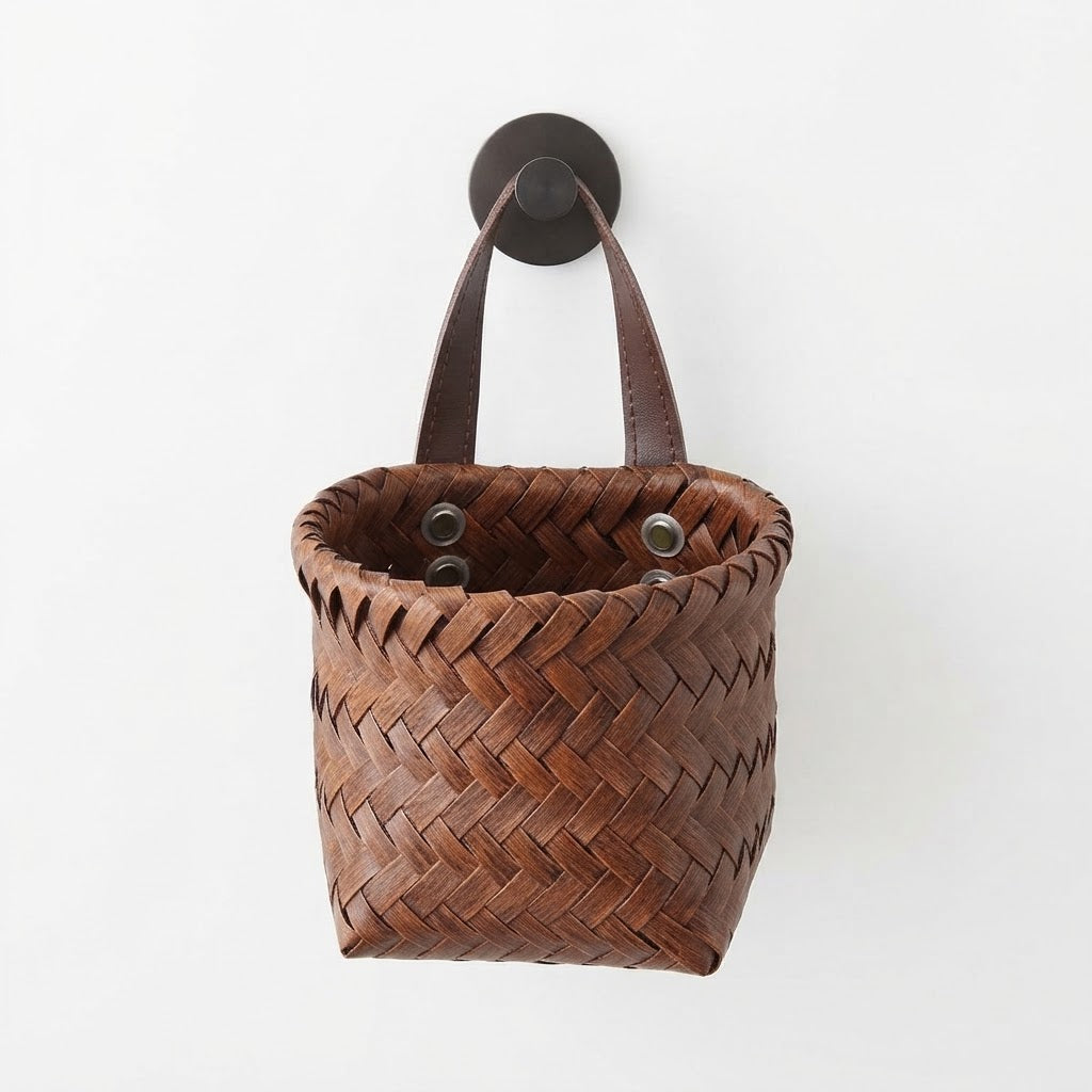 Multifunctional Woven Kitchen Storage Basket | Hanging Wall Organizer Basket for Garlic, Onion, Ginger, Eggs & Snacks