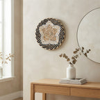 Round Boho Woven Wall Hanging | Handmade Seagrass Wall Decor, Bohemian Ins-Style Circular Wall Art for Living Room