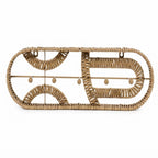 Handwoven Rattan Wall Shelf & Key Holder | Creative Wicker Wall Mounted Organizer for Bedroom, Living Room & Entryway