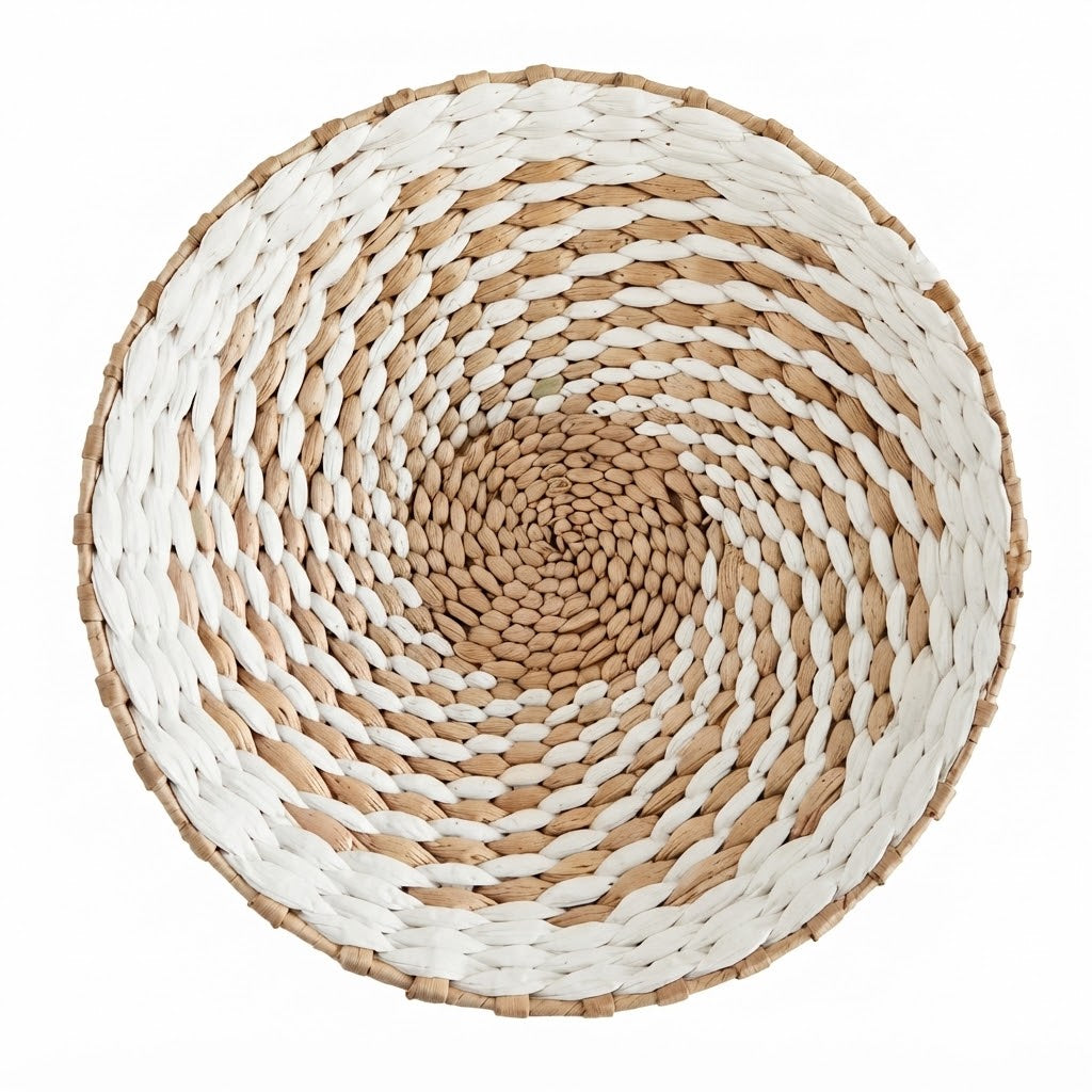 Wabi-Sabi Handwoven Rattan Wall Hanging | Boho Wicker Wall Decor for Living Room, Dining Room, Bedroom & Entryway